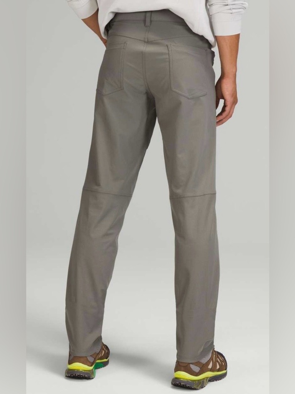 Lululemon ABC Classic Chino Stretch Pants Zip Pocket Gray Men's 36x30